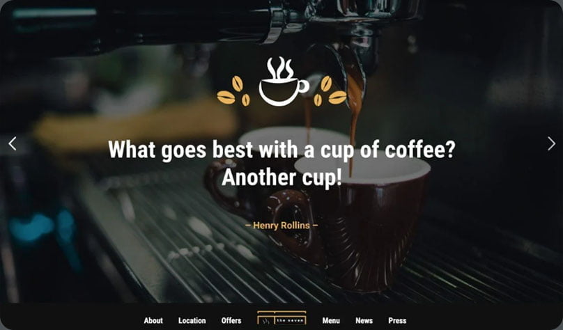 Σχεδιασμός Ιστοσελίδας για Καφετέρια